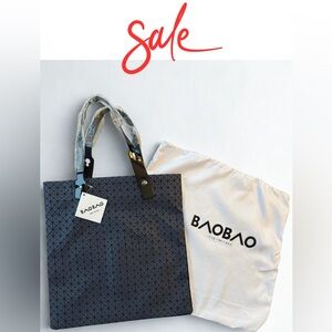 NWT Authentic Issey Miyake Bao Bao Lucent Tote Bag - Black, and dust bag.